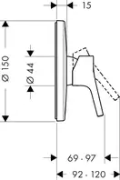 Hansgrohe Talis S Смеситель для душа, хром (72605000)