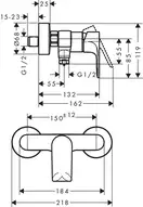 Hansgrohe Rebris E Змішувач для душу, Matt Black (72650670)