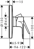 Hansgrohe Rebris S Змішувач для душу, хром (72667000)