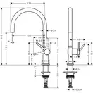 Hansgrohe Talis 220 Кухонный смеситель, черный матовый (72804670)