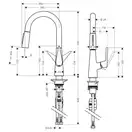 Змішувач для кухні Hansgrohe Talis S 160, хром (72815000)