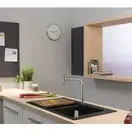 Змішувач для кухні Hansgrohe Metris Select 200 2Jet Sbox з витяжним душем, чорний матовий (73818670)