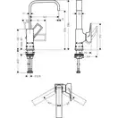 Hansgrohe Metropol 230 Смеситель для раковины, хром (74511000)