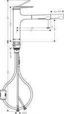 Hansgrohe Zesis M33 160 Смеситель для кухни, черный (74801670)