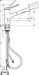 Hansgrohe Zesis M33 Смеситель для кухни, хром (74803000)