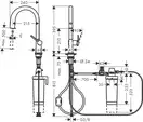 Змішувач кухонний Hansgrohe Aqittura M91 FilterSystem 210 1jet pull/out Harmony, Stainless (76801800)