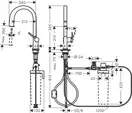 Hansgrohe Aqittura M91 Смеситель для кухни, черный матовый (76803670)