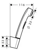 Гігієнічний ручний душ Hansgrohe, Matt Black (96907670)