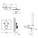 Душова система прихованого монтажу з термостатом Grohe Grohtherm SmartControl (UA26405SC1)