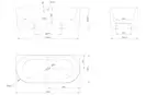 Ванна акрилова Knief Fresh Wall 180x80, Click-Clack з виливом, білий глянсовий (010023107/010009107) (010023107_010009107)
