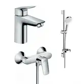 Набір змішувачів для душу Hansgrohe Logis (71100000 + 71600000 + 26553400), хром (20190002)