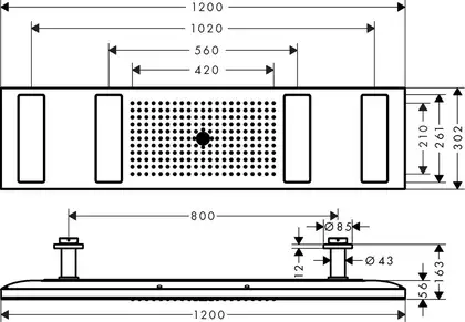Верхній душ Axor ShowerHeaven 1200х300 4jet з підсвічуванням 5000 K, хром (10629000) Верхній душ Axor ShowerHeaven 1200х300 4jet з підсвічуванням 5000 K, хром (10629000)