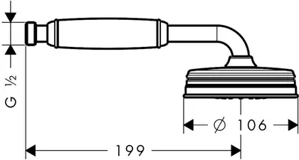 Ручний душ Axor Montreux, білий / хром (16320000) Ручний душ Axor Montreux, білий / хром (16320000)