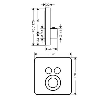 Axor Citterio Shower Select Термостат для душу, хром (36707000)
