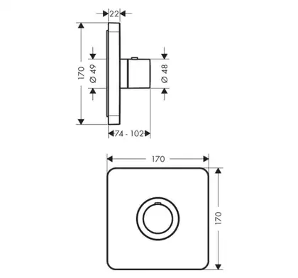 Axor Shower Select Highflow Термостат для душу, хром (36711000)