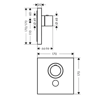 Axor Shower Select Highflow Термостат для душа, хром (36716000) Axor Shower Select Highflow Термостат для душа, хром (36716000)