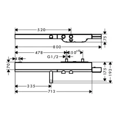 Axor Showersolutions 800 Термостат для ванни, хром (45420000) Axor Showersolutions 800 Термостат для ванни, хром (45420000)