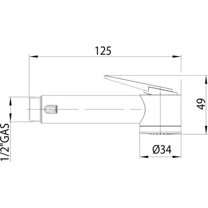 Гігієнічний душ Bossini Paloma Flat, хром (B00462000030008)