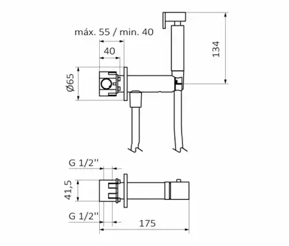 GRB Intimixer Гигиенический душ, золото глянцевое (08229104)