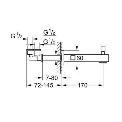 Вилив для ванни Grohe Universal Cube (13304000)