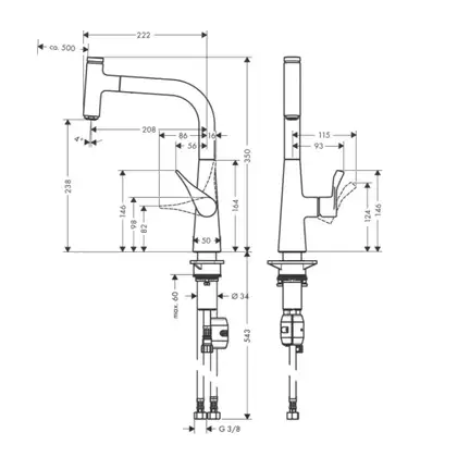 Hansgrohe Metris Select 240 Змішувач для кухні, хром (14857000)