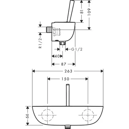 Hansgrohe PuraVida Змішувач для душу, хром (15672400) Hansgrohe PuraVida Змішувач для душу, хром (15672400)