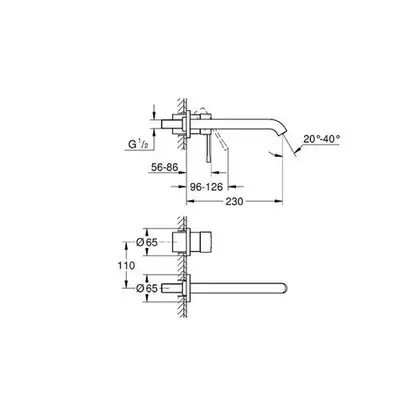 Змішувач для раковини прихованого монтажу Grohe Essence New (19967001) Змішувач для раковини прихованого монтажу Grohe Essence New (19967001)