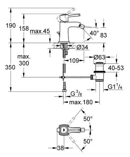 Grohe Grandera Смеситель для биде, хром/золото (23315IG0) Grohe Grandera Смеситель для биде, хром/золото (23315IG0)