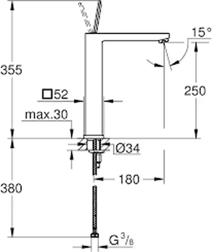 Grohe Змішувач для умивальника Eurocube Joy XL-Size, хром (23661000) Grohe Змішувач для умивальника Eurocube Joy XL-Size, хром (23661000)