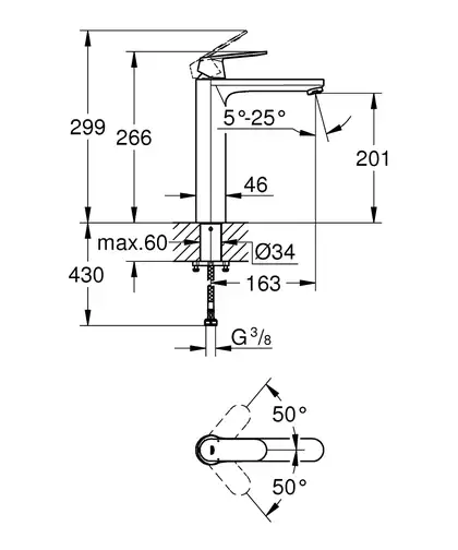 Grohe Eurosmart Cosmopolitan Смеситель для раковины, хром (23921000) Grohe Eurosmart Cosmopolitan Смеситель для раковины, хром (23921000)