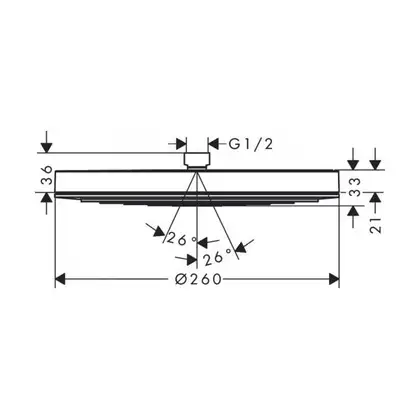 Верхній душ Hansgrohe Pulsify 260 1jet, Matt White (24140700) Верхній душ Hansgrohe Pulsify 260 1jet, Matt White (24140700)