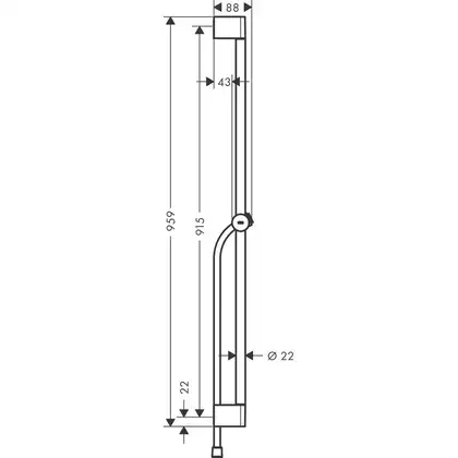 Душова штанга Hansgrohe Pulsify 65 см зі шлангом 160 см, Chrome (24401000) Душова штанга Hansgrohe Pulsify 65 см зі шлангом 160 см, Chrome (24401000)