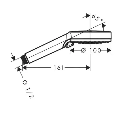 Ручний душ Hansgrohe Crometta 100 Vario, білий / хром (26330400) Ручний душ Hansgrohe Crometta 100 Vario, білий / хром (26330400)