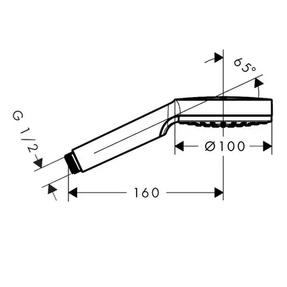 Ручний душ Hansgrohe Crometta 100 1jet, білий / хром (26331400) Ручний душ Hansgrohe Crometta 100 1jet, білий / хром (26331400)