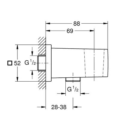 Шлангове підключення з тримачем Grohe Euphoria Cube (26370000)