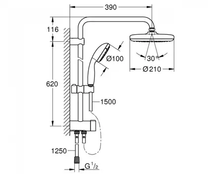 Душова система Grohe New Tempesta Cosmopolitan 210 (26381001) Душова система Grohe New Tempesta Cosmopolitan 210 (26381001)