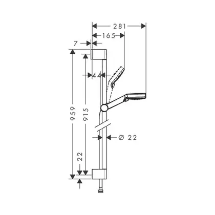 Душовий набір Hansgrohe Crometta Vario 90, білий / хром (26536400) Душовий набір Hansgrohe Crometta Vario 90, білий / хром (26536400)