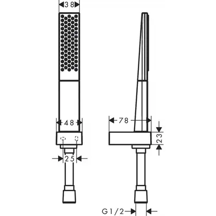 Ручний душ, Hansgrohe Rainfinity 1jet, Matt White (26866700) Ручний душ, Hansgrohe Rainfinity 1jet, Matt White (26866700)