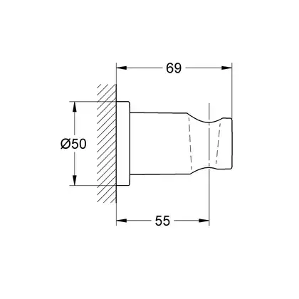 Настінний тримач GROHE Rainshower (27074000)