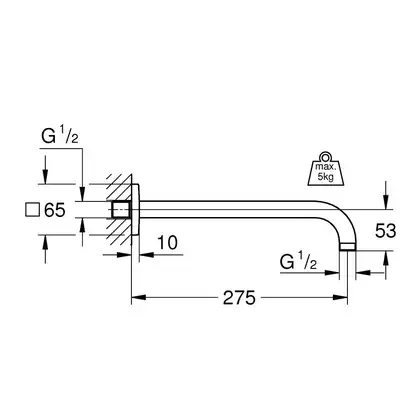 Душовий кронштейн 275 мм Grohe Rainshower (27488000)
