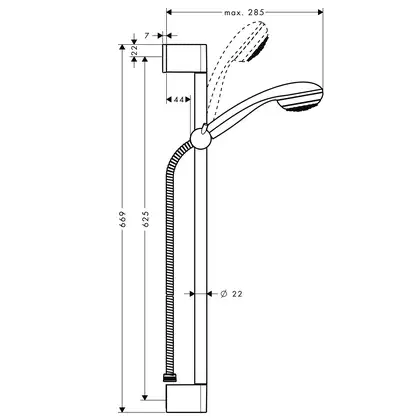 Hansgrohe Crometta 85 Mono Душевой набор, хром (27728000)