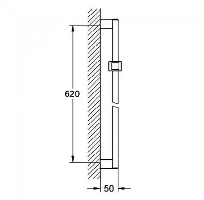 Душова штанга Grohe Euphoria Cube 600 мм, хром (27892000) Душова штанга Grohe Euphoria Cube 600 мм, хром (27892000)