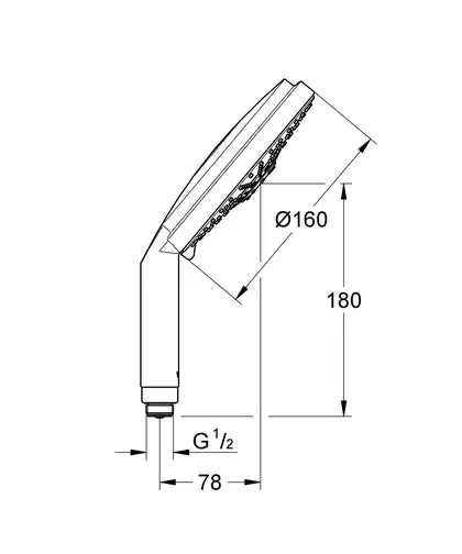 Ручний душ з 4 режимами Grohe Rainshower Cosmopolitan 160 (28756000) Ручний душ з 4 режимами Grohe Rainshower Cosmopolitan 160 (28756000)