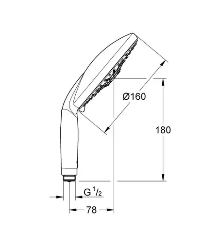 Ручний душ з 4 режимами Grohe Rainshower Classic 160 (28765000) Ручний душ з 4 режимами Grohe Rainshower Classic 160 (28765000)