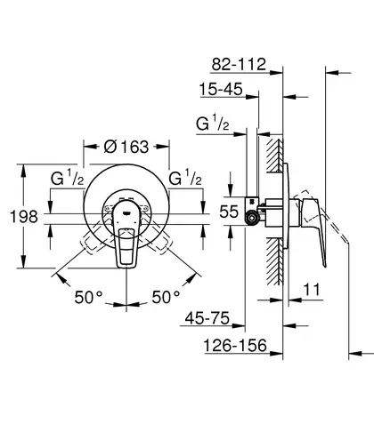 Grohe BauLoop New Змішувач прихованого монтажу, хром (29080001) Grohe BauLoop New Змішувач прихованого монтажу, хром (29080001)