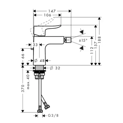 Hansgrohe Mertis Змішувач для біде, хром (31280000)