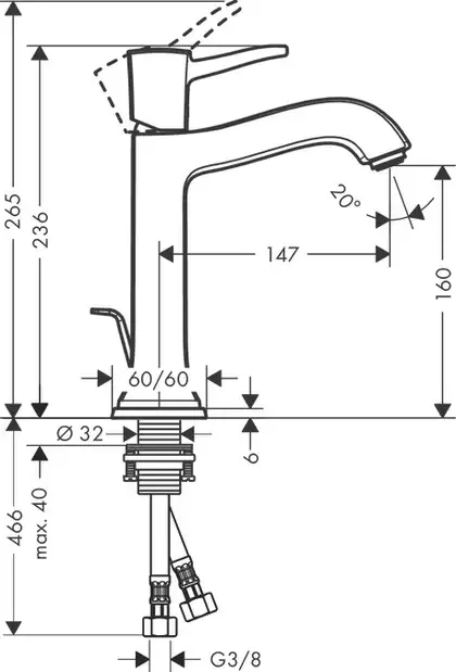 Змішувач для умивальника Hansgrohe Metropol Classic (31302000) Змішувач для умивальника Hansgrohe Metropol Classic (31302000)