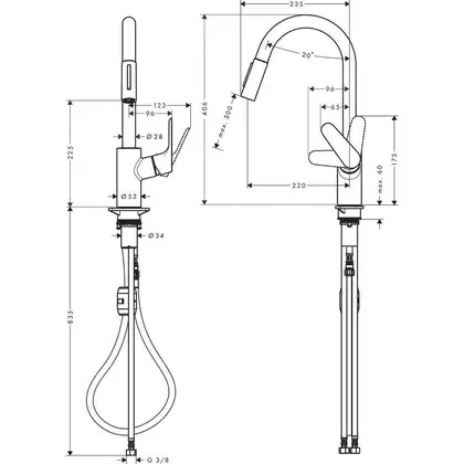 Hansgrohe Focus Смеситель для кухни, хром (31815000)