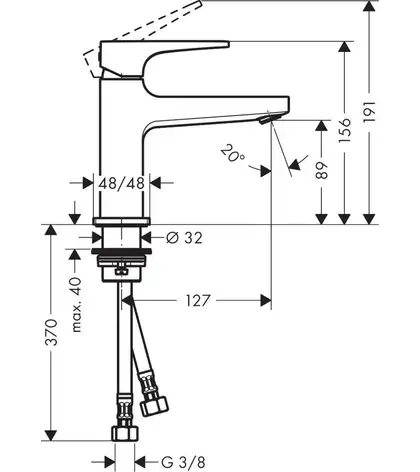 Hansgrohe Metropol 100 Змішувач для умивальника, чорний матовий (32500670) Hansgrohe Metropol 100 Змішувач для умивальника, чорний матовий (32500670)