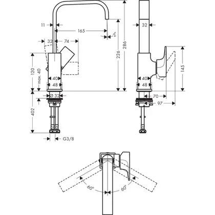 Hansgrohe Metropol 230 Смеситель для умывальника, хром (32511000) Hansgrohe Metropol 230 Смеситель для умывальника, хром (32511000)